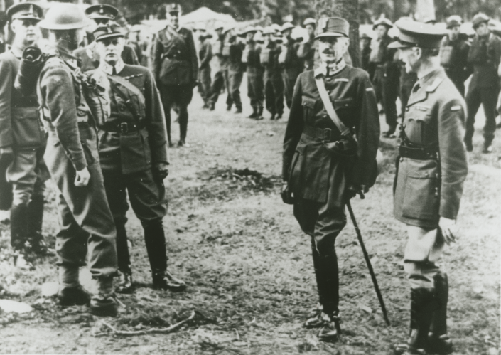 King Haakon reviews forces 1940 BW95.95.13.21a